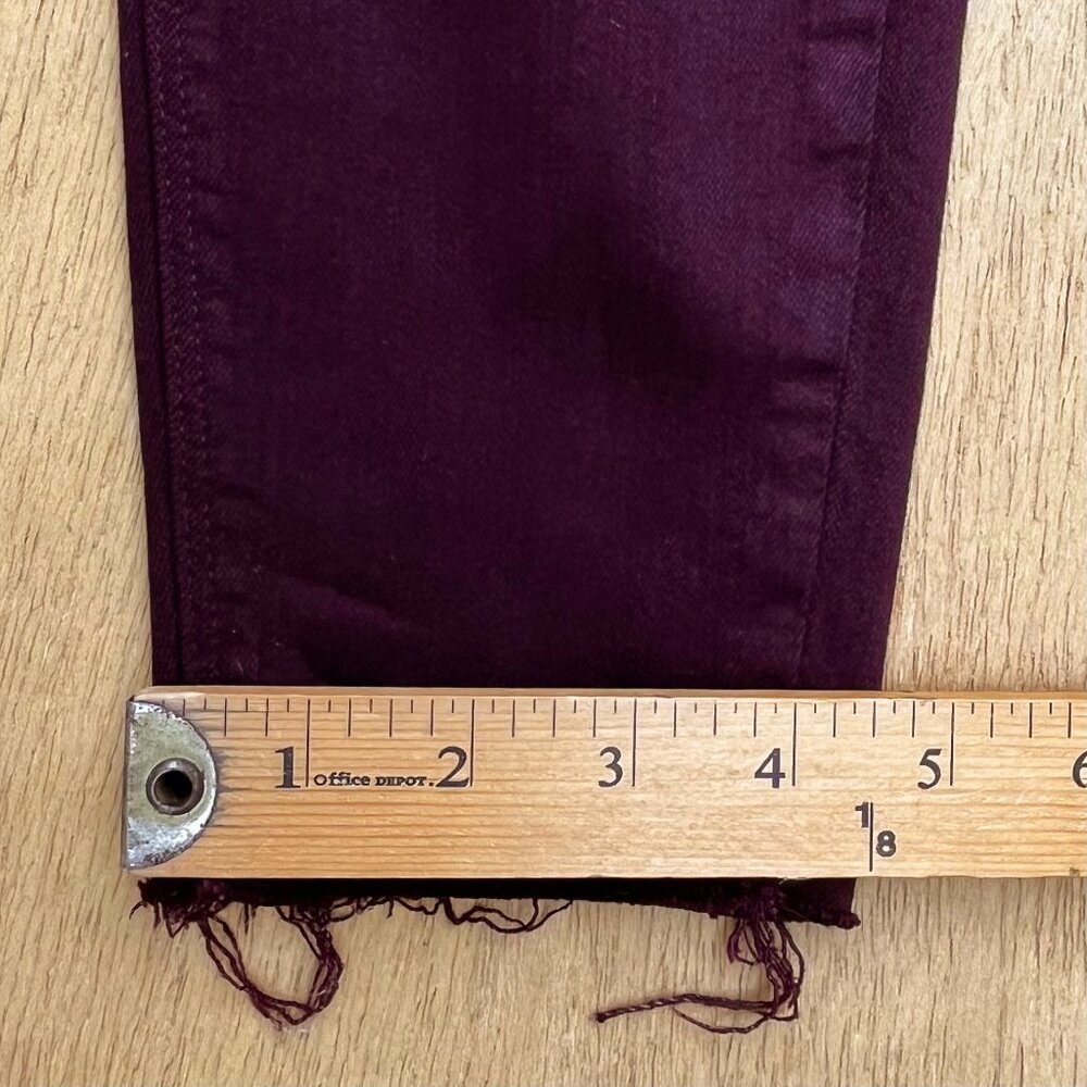 BLACK ORCHID LOS ANGELES NOAH ANKLE FRAY JEANS WOMEN’S sz 29 Burgundy STRETCH - Picture 12 of 12